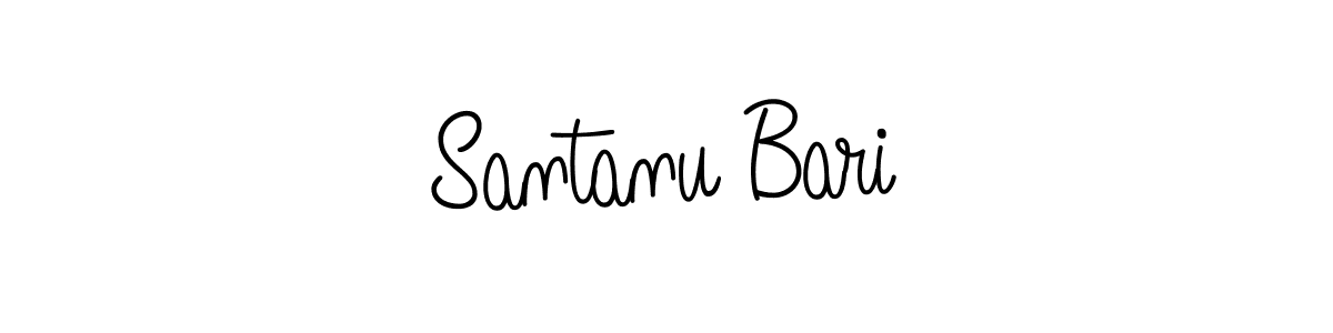 You should practise on your own different ways (Angelique-Rose-font-FFP) to write your name (Santanu Bari) in signature. don't let someone else do it for you. Santanu Bari signature style 5 images and pictures png