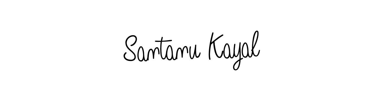 You should practise on your own different ways (Angelique-Rose-font-FFP) to write your name (Santanu Kayal) in signature. don't let someone else do it for you. Santanu Kayal signature style 5 images and pictures png