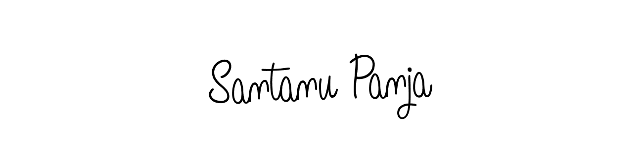 How to make Santanu Panja name signature. Use Angelique-Rose-font-FFP style for creating short signs online. This is the latest handwritten sign. Santanu Panja signature style 5 images and pictures png