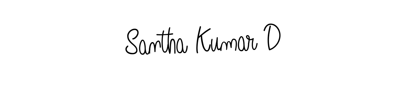 Make a beautiful signature design for name Santha Kumar D. With this signature (Angelique-Rose-font-FFP) style, you can create a handwritten signature for free. Santha Kumar D signature style 5 images and pictures png