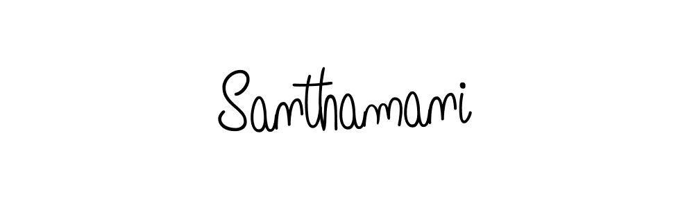 Use a signature maker to create a handwritten signature online. With this signature software, you can design (Angelique-Rose-font-FFP) your own signature for name Santhamani. Santhamani signature style 5 images and pictures png