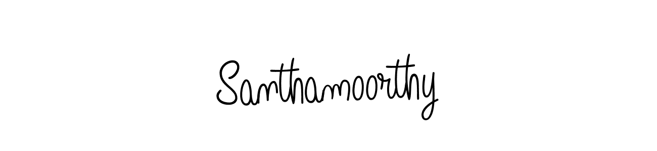 Make a beautiful signature design for name Santhamoorthy. With this signature (Angelique-Rose-font-FFP) style, you can create a handwritten signature for free. Santhamoorthy signature style 5 images and pictures png