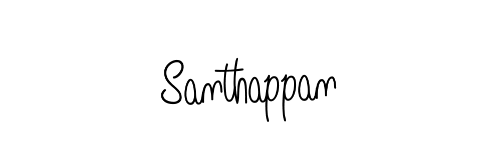 You should practise on your own different ways (Angelique-Rose-font-FFP) to write your name (Santhappan) in signature. don't let someone else do it for you. Santhappan signature style 5 images and pictures png