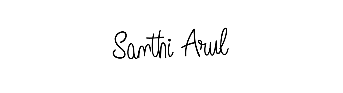 Create a beautiful signature design for name Santhi Arul. With this signature (Angelique-Rose-font-FFP) fonts, you can make a handwritten signature for free. Santhi Arul signature style 5 images and pictures png