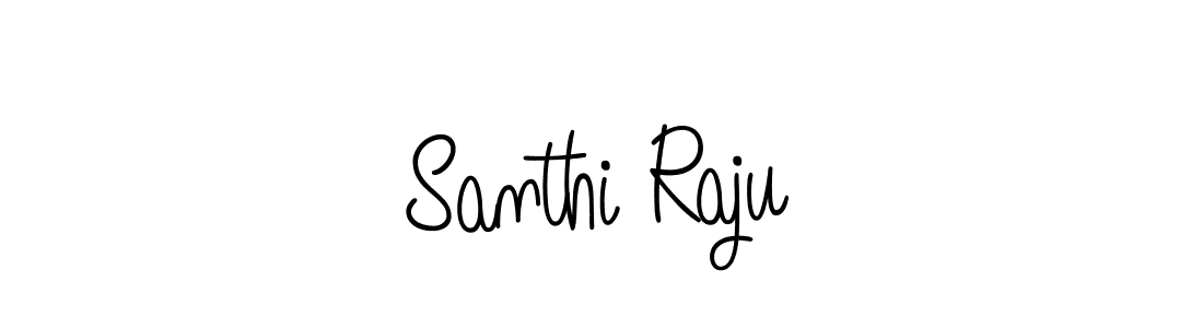 Use a signature maker to create a handwritten signature online. With this signature software, you can design (Angelique-Rose-font-FFP) your own signature for name Santhi Raju. Santhi Raju signature style 5 images and pictures png