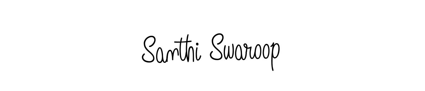 How to make Santhi Swaroop name signature. Use Angelique-Rose-font-FFP style for creating short signs online. This is the latest handwritten sign. Santhi Swaroop signature style 5 images and pictures png
