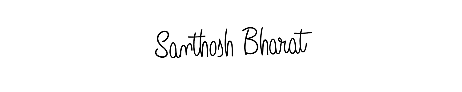 Angelique-Rose-font-FFP is a professional signature style that is perfect for those who want to add a touch of class to their signature. It is also a great choice for those who want to make their signature more unique. Get Santhosh Bharat name to fancy signature for free. Santhosh Bharat signature style 5 images and pictures png