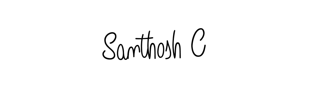 The best way (Angelique-Rose-font-FFP) to make a short signature is to pick only two or three words in your name. The name Santhosh C include a total of six letters. For converting this name. Santhosh C signature style 5 images and pictures png