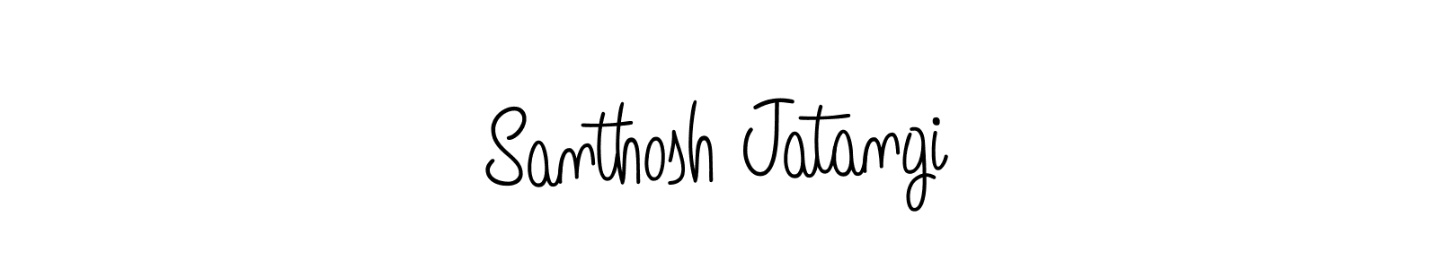 How to make Santhosh Jatangi signature? Angelique-Rose-font-FFP is a professional autograph style. Create handwritten signature for Santhosh Jatangi name. Santhosh Jatangi signature style 5 images and pictures png
