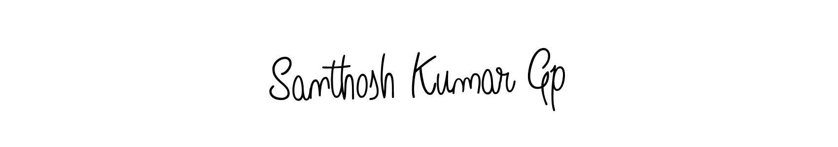 Use a signature maker to create a handwritten signature online. With this signature software, you can design (Angelique-Rose-font-FFP) your own signature for name Santhosh Kumar Gp. Santhosh Kumar Gp signature style 5 images and pictures png