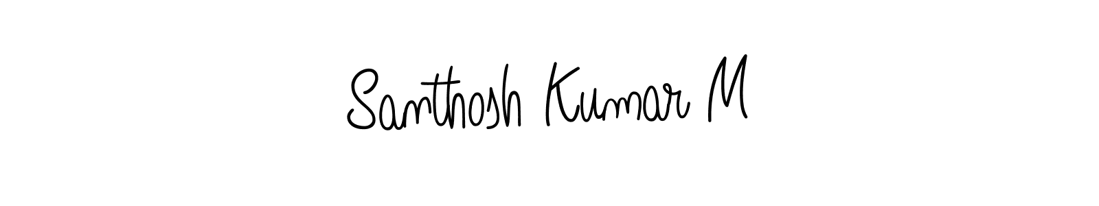 This is the best signature style for the Santhosh Kumar M name. Also you like these signature font (Angelique-Rose-font-FFP). Mix name signature. Santhosh Kumar M signature style 5 images and pictures png