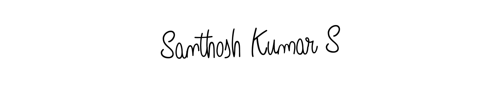 This is the best signature style for the Santhosh Kumar S name. Also you like these signature font (Angelique-Rose-font-FFP). Mix name signature. Santhosh Kumar S signature style 5 images and pictures png