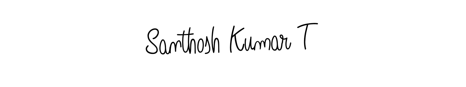 Use a signature maker to create a handwritten signature online. With this signature software, you can design (Angelique-Rose-font-FFP) your own signature for name Santhosh Kumar T. Santhosh Kumar T signature style 5 images and pictures png