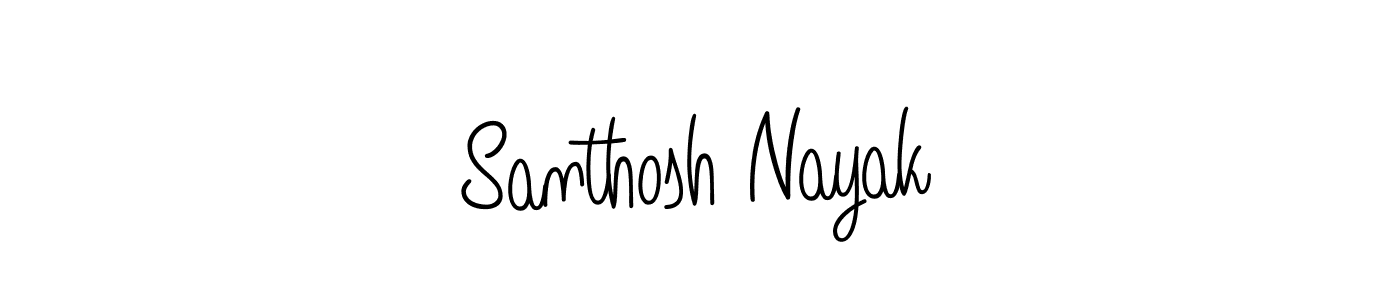 Create a beautiful signature design for name Santhosh Nayak. With this signature (Angelique-Rose-font-FFP) fonts, you can make a handwritten signature for free. Santhosh Nayak signature style 5 images and pictures png