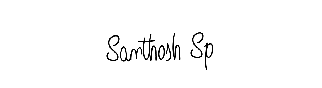 You should practise on your own different ways (Angelique-Rose-font-FFP) to write your name (Santhosh Sp) in signature. don't let someone else do it for you. Santhosh Sp signature style 5 images and pictures png