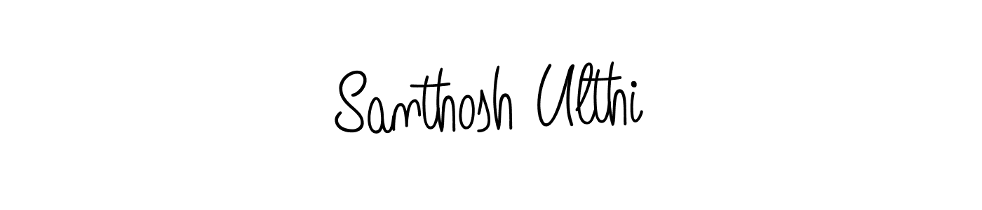 Create a beautiful signature design for name Santhosh Ulthi. With this signature (Angelique-Rose-font-FFP) fonts, you can make a handwritten signature for free. Santhosh Ulthi signature style 5 images and pictures png