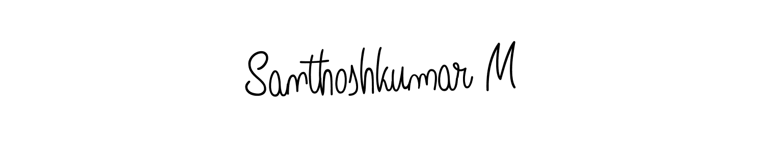 Make a beautiful signature design for name Santhoshkumar M. With this signature (Angelique-Rose-font-FFP) style, you can create a handwritten signature for free. Santhoshkumar M signature style 5 images and pictures png
