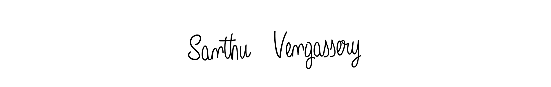 Make a beautiful signature design for name Santhu   Vengassery. With this signature (Angelique-Rose-font-FFP) style, you can create a handwritten signature for free. Santhu   Vengassery signature style 5 images and pictures png