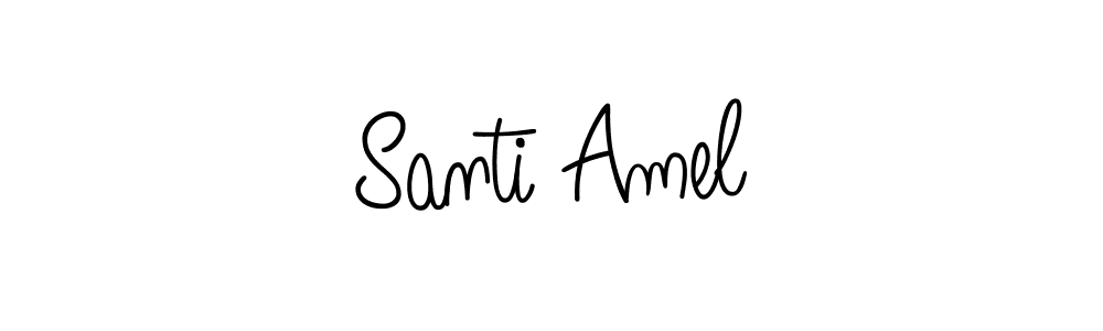 Make a beautiful signature design for name Santi Amel. With this signature (Angelique-Rose-font-FFP) style, you can create a handwritten signature for free. Santi Amel signature style 5 images and pictures png