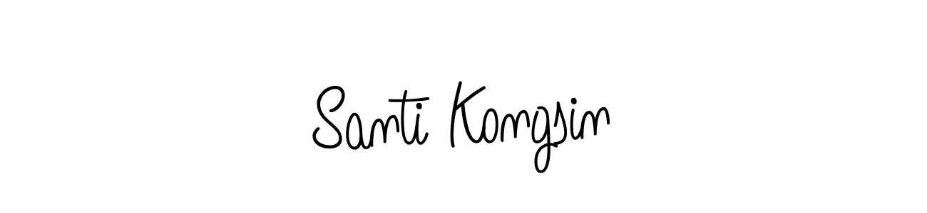 Santi Kongsin stylish signature style. Best Handwritten Sign (Angelique-Rose-font-FFP) for my name. Handwritten Signature Collection Ideas for my name Santi Kongsin. Santi Kongsin signature style 5 images and pictures png
