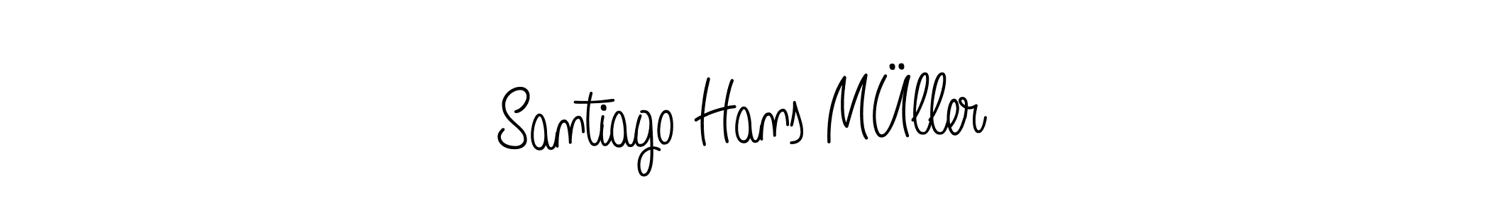 This is the best signature style for the Santiago Hans MÜller name. Also you like these signature font (Angelique-Rose-font-FFP). Mix name signature. Santiago Hans MÜller signature style 5 images and pictures png