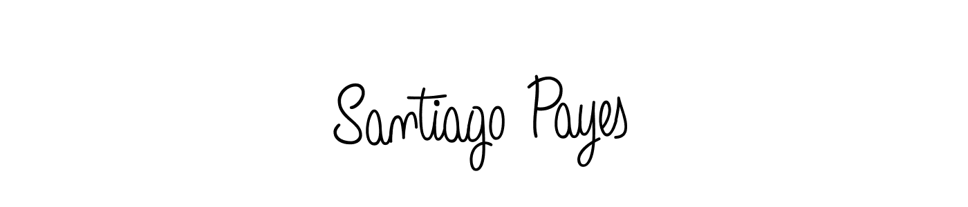 Santiago Payes stylish signature style. Best Handwritten Sign (Angelique-Rose-font-FFP) for my name. Handwritten Signature Collection Ideas for my name Santiago Payes. Santiago Payes signature style 5 images and pictures png