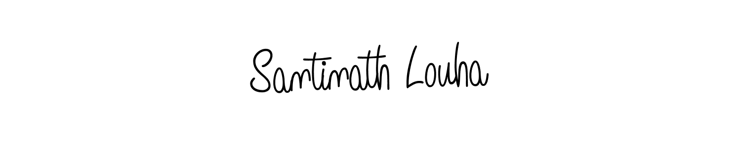 The best way (Angelique-Rose-font-FFP) to make a short signature is to pick only two or three words in your name. The name Santinath Louha include a total of six letters. For converting this name. Santinath Louha signature style 5 images and pictures png