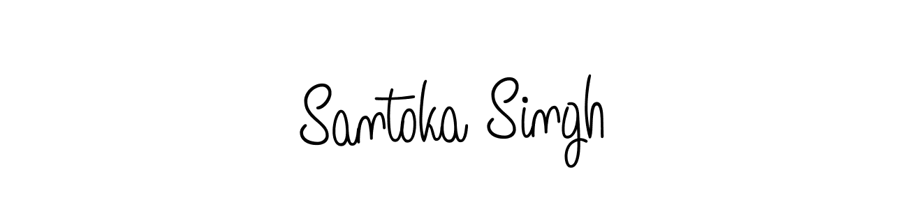 Angelique-Rose-font-FFP is a professional signature style that is perfect for those who want to add a touch of class to their signature. It is also a great choice for those who want to make their signature more unique. Get Santoka Singh name to fancy signature for free. Santoka Singh signature style 5 images and pictures png