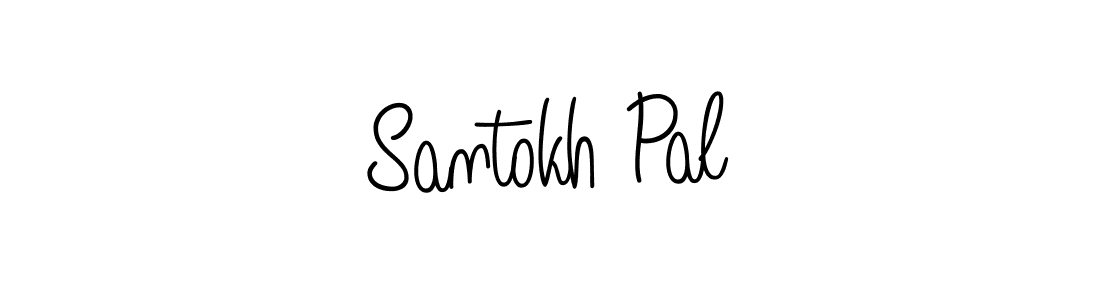 Use a signature maker to create a handwritten signature online. With this signature software, you can design (Angelique-Rose-font-FFP) your own signature for name Santokh Pal. Santokh Pal signature style 5 images and pictures png