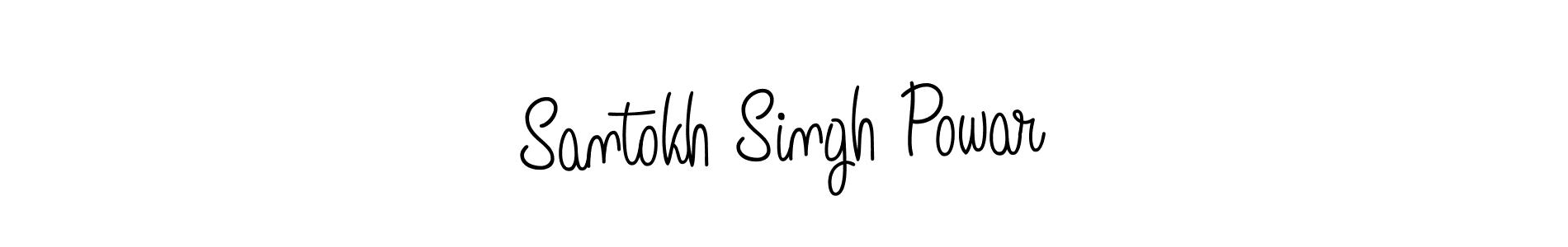 You should practise on your own different ways (Angelique-Rose-font-FFP) to write your name (Santokh Singh Powar) in signature. don't let someone else do it for you. Santokh Singh Powar signature style 5 images and pictures png