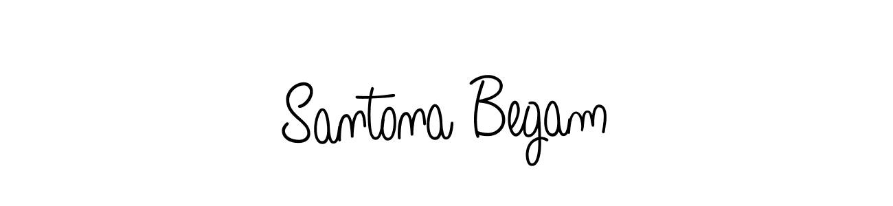 Make a beautiful signature design for name Santona Begam. With this signature (Angelique-Rose-font-FFP) style, you can create a handwritten signature for free. Santona Begam signature style 5 images and pictures png