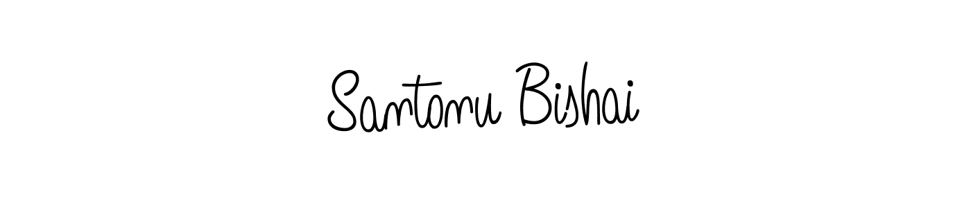 if you are searching for the best signature style for your name Santonu Bishai. so please give up your signature search. here we have designed multiple signature styles  using Angelique-Rose-font-FFP. Santonu Bishai signature style 5 images and pictures png