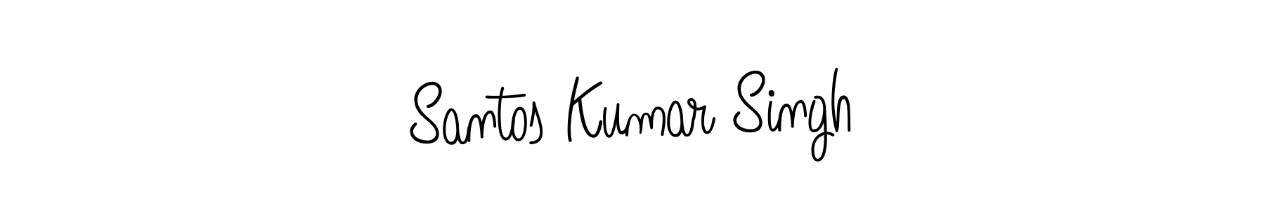 The best way (Angelique-Rose-font-FFP) to make a short signature is to pick only two or three words in your name. The name Santos Kumar Singh include a total of six letters. For converting this name. Santos Kumar Singh signature style 5 images and pictures png