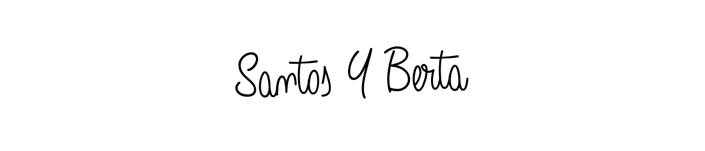 if you are searching for the best signature style for your name Santos Y Berta. so please give up your signature search. here we have designed multiple signature styles  using Angelique-Rose-font-FFP. Santos Y Berta signature style 5 images and pictures png