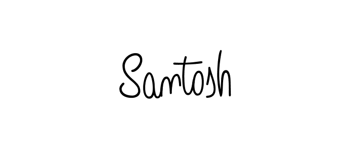 Design your own signature with our free online signature maker. With this signature software, you can create a handwritten (Angelique-Rose-font-FFP) signature for name Santosh. Santosh signature style 5 images and pictures png