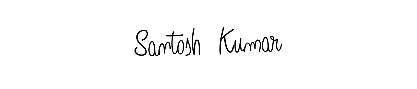 Use a signature maker to create a handwritten signature online. With this signature software, you can design (Angelique-Rose-font-FFP) your own signature for name Santosh  Kumar. Santosh  Kumar signature style 5 images and pictures png