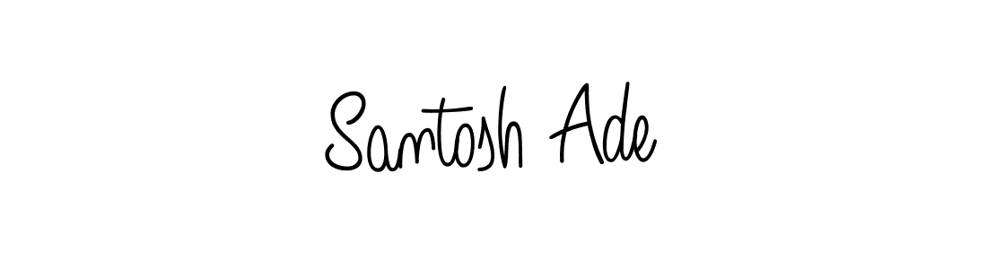 Santosh Ade stylish signature style. Best Handwritten Sign (Angelique-Rose-font-FFP) for my name. Handwritten Signature Collection Ideas for my name Santosh Ade. Santosh Ade signature style 5 images and pictures png