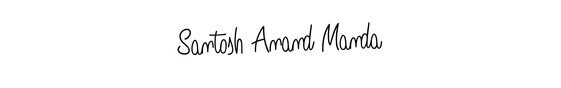 Create a beautiful signature design for name Santosh Anand Manda. With this signature (Angelique-Rose-font-FFP) fonts, you can make a handwritten signature for free. Santosh Anand Manda signature style 5 images and pictures png