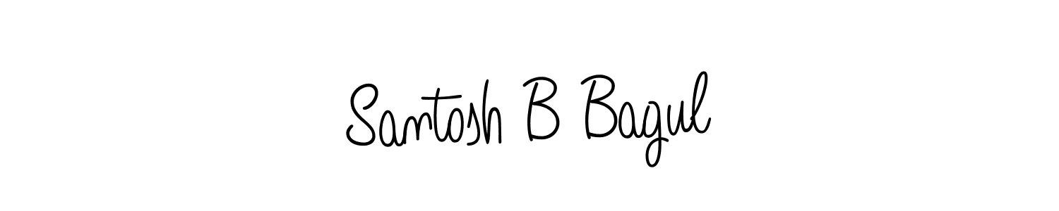 How to make Santosh B Bagul name signature. Use Angelique-Rose-font-FFP style for creating short signs online. This is the latest handwritten sign. Santosh B Bagul signature style 5 images and pictures png