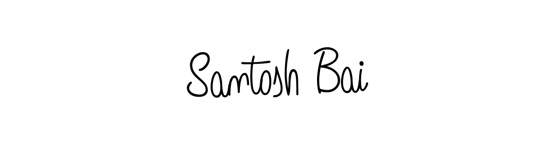 Use a signature maker to create a handwritten signature online. With this signature software, you can design (Angelique-Rose-font-FFP) your own signature for name Santosh Bai. Santosh Bai signature style 5 images and pictures png