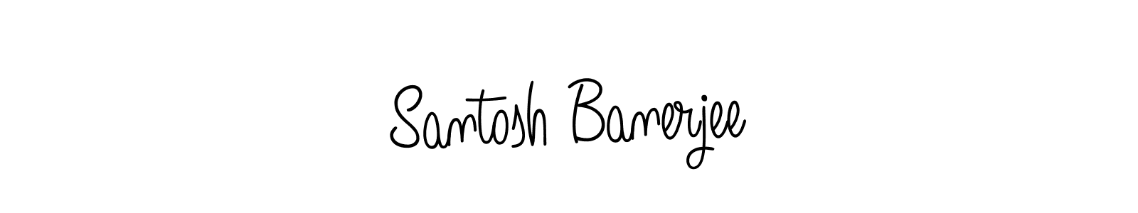 The best way (Angelique-Rose-font-FFP) to make a short signature is to pick only two or three words in your name. The name Santosh Banerjee include a total of six letters. For converting this name. Santosh Banerjee signature style 5 images and pictures png