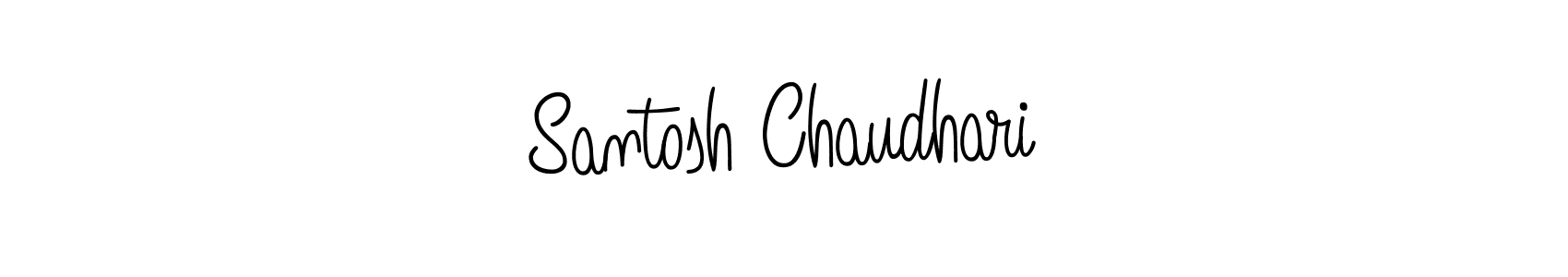 Make a beautiful signature design for name Santosh Chaudhari. With this signature (Angelique-Rose-font-FFP) style, you can create a handwritten signature for free. Santosh Chaudhari signature style 5 images and pictures png