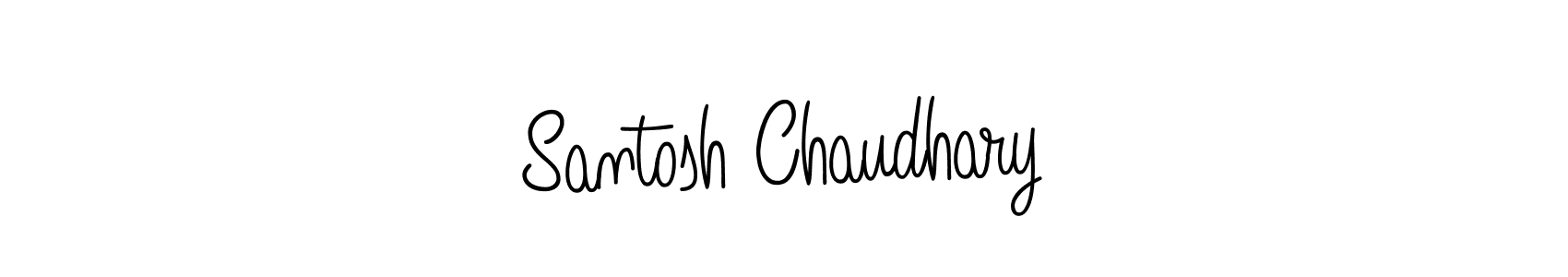 Santosh Chaudhary stylish signature style. Best Handwritten Sign (Angelique-Rose-font-FFP) for my name. Handwritten Signature Collection Ideas for my name Santosh Chaudhary. Santosh Chaudhary signature style 5 images and pictures png