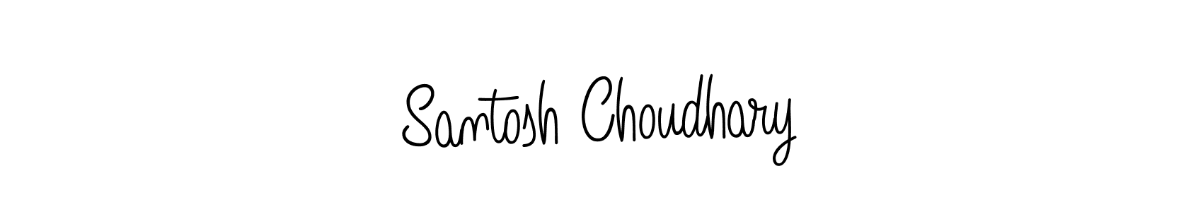 How to make Santosh Choudhary name signature. Use Angelique-Rose-font-FFP style for creating short signs online. This is the latest handwritten sign. Santosh Choudhary signature style 5 images and pictures png