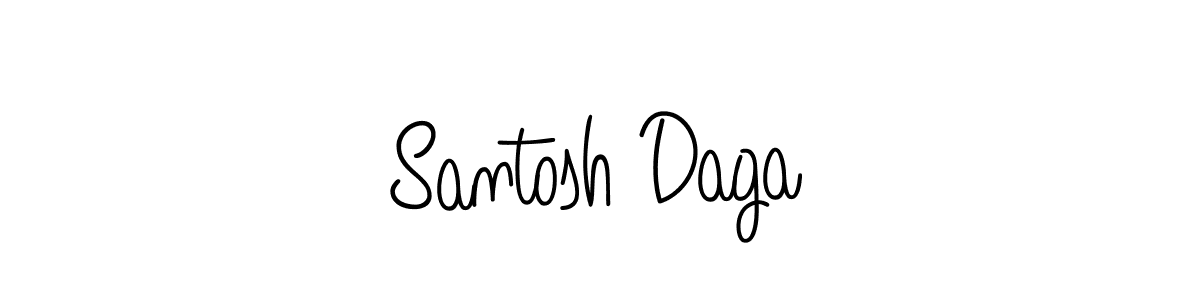 Create a beautiful signature design for name Santosh Daga. With this signature (Angelique-Rose-font-FFP) fonts, you can make a handwritten signature for free. Santosh Daga signature style 5 images and pictures png