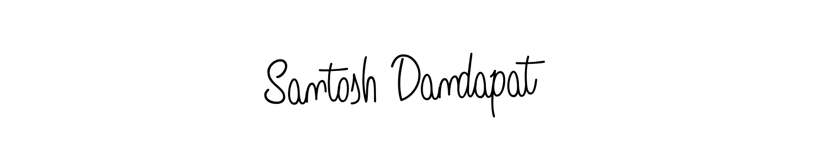 Use a signature maker to create a handwritten signature online. With this signature software, you can design (Angelique-Rose-font-FFP) your own signature for name Santosh Dandapat. Santosh Dandapat signature style 5 images and pictures png