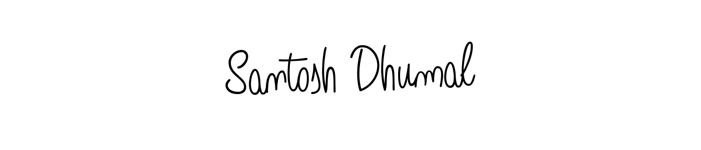The best way (Angelique-Rose-font-FFP) to make a short signature is to pick only two or three words in your name. The name Santosh Dhumal include a total of six letters. For converting this name. Santosh Dhumal signature style 5 images and pictures png