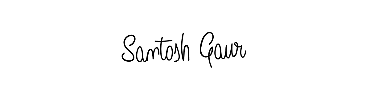 Use a signature maker to create a handwritten signature online. With this signature software, you can design (Angelique-Rose-font-FFP) your own signature for name Santosh Gaur. Santosh Gaur signature style 5 images and pictures png