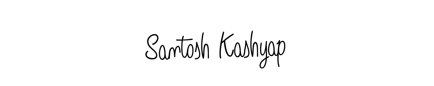 You should practise on your own different ways (Angelique-Rose-font-FFP) to write your name (Santosh Kashyap) in signature. don't let someone else do it for you. Santosh Kashyap signature style 5 images and pictures png