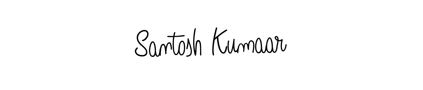 The best way (Angelique-Rose-font-FFP) to make a short signature is to pick only two or three words in your name. The name Santosh Kumaar include a total of six letters. For converting this name. Santosh Kumaar signature style 5 images and pictures png